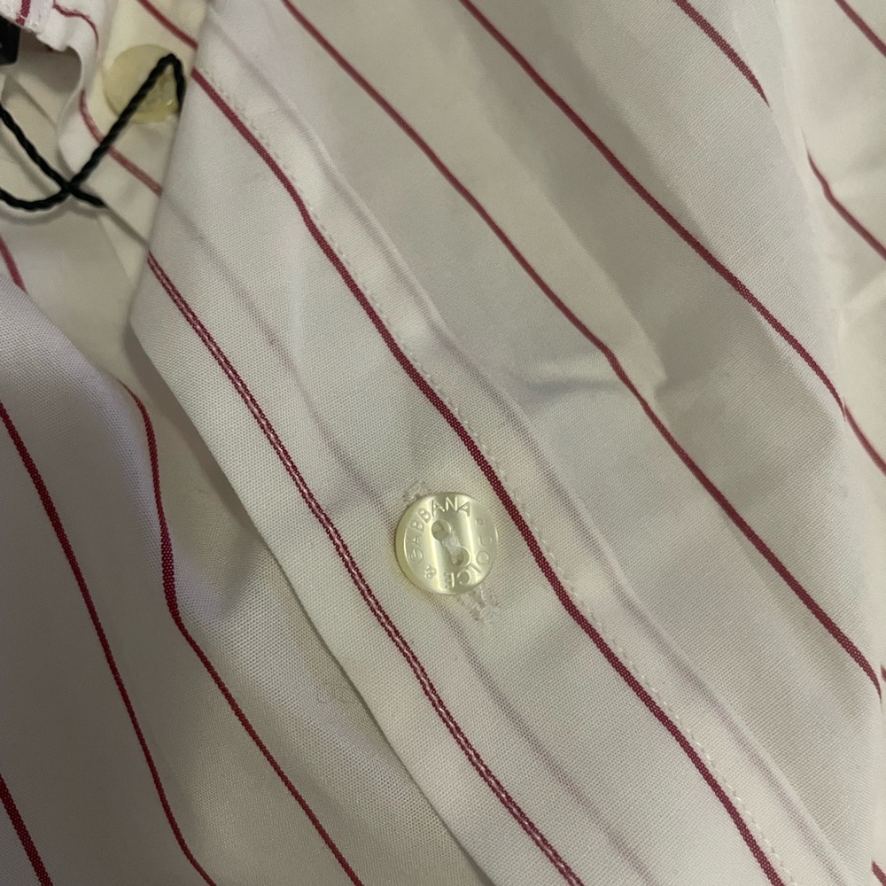 Dolce & Gabbana Gold Striped Shirt Sz 16/L - Picture 10 of 11
